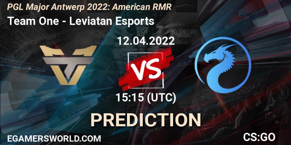 Team One - Leviatan Esports: прогноз. 12.04.2022 at 15:15, Counter-Strike (CS2), PGL Major Antwerp 2022: American RMR
