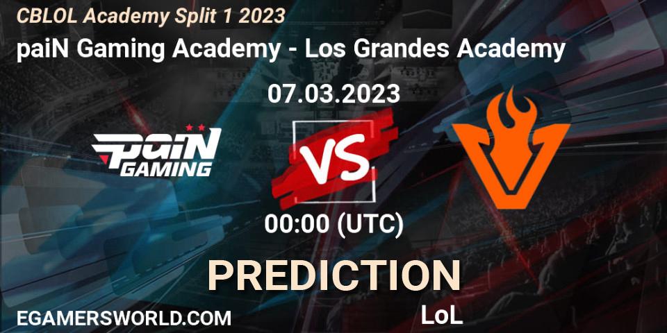 paiN Gaming Academy - Los Grandes Academy: прогноз. 07.03.23, LoL, CBLOL Academy Split 1 2023
