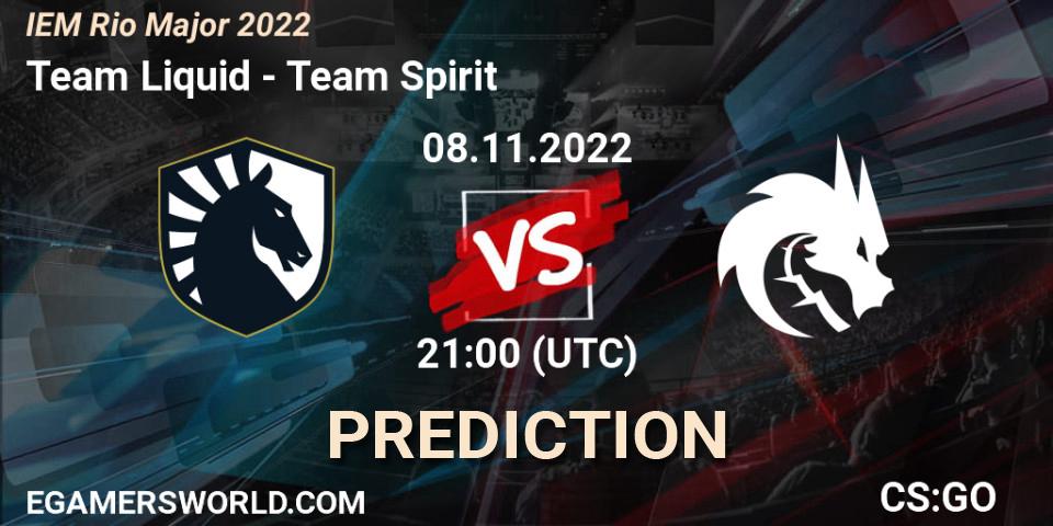 Team Liquid - Team Spirit: прогноз. 08.11.2022 at 21:05, Counter-Strike (CS2), IEM Rio Major 2022