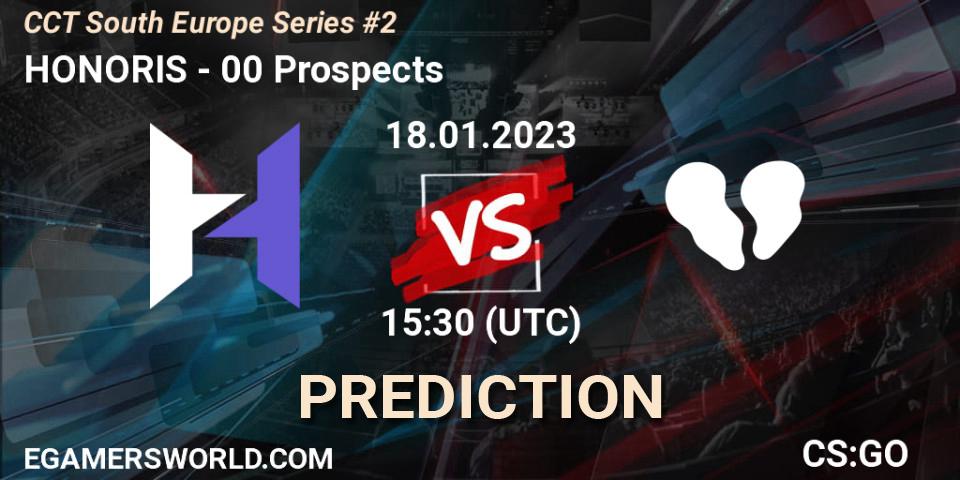 HONORIS - 00 Prospects: прогноз. 18.01.23, CS2 (CS:GO), CCT South Europe Series #2