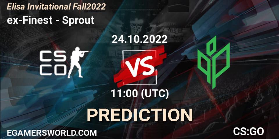ex-Finest - Sprout: прогноз. 24.10.2022 at 11:00, Counter-Strike (CS2), Elisa Invitational Fall 2022