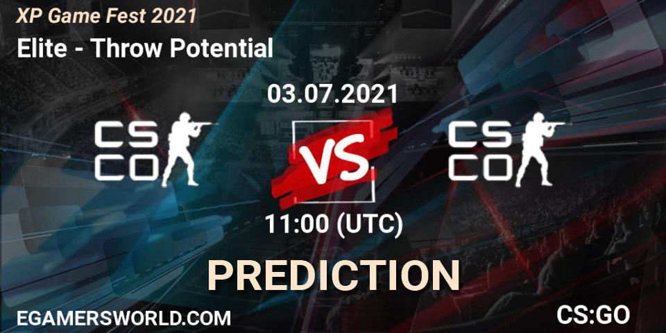 Elite - Throw Potential: прогноз. 03.07.2021 at 11:00, Counter-Strike (CS2), XP Game Fest 2021