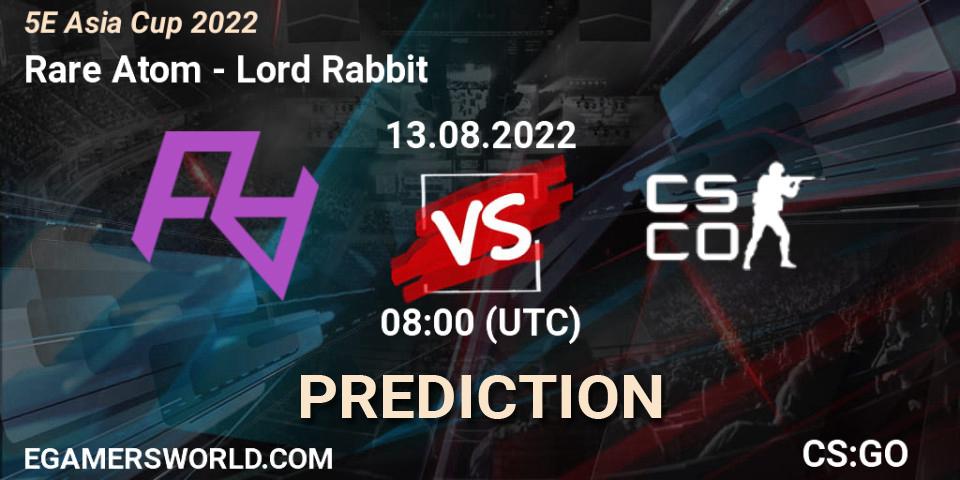 Rare Atom - Lord Rabbit: прогноз. 13.08.2022 at 08:00, Counter-Strike (CS2), 5E Asia Cup 2022