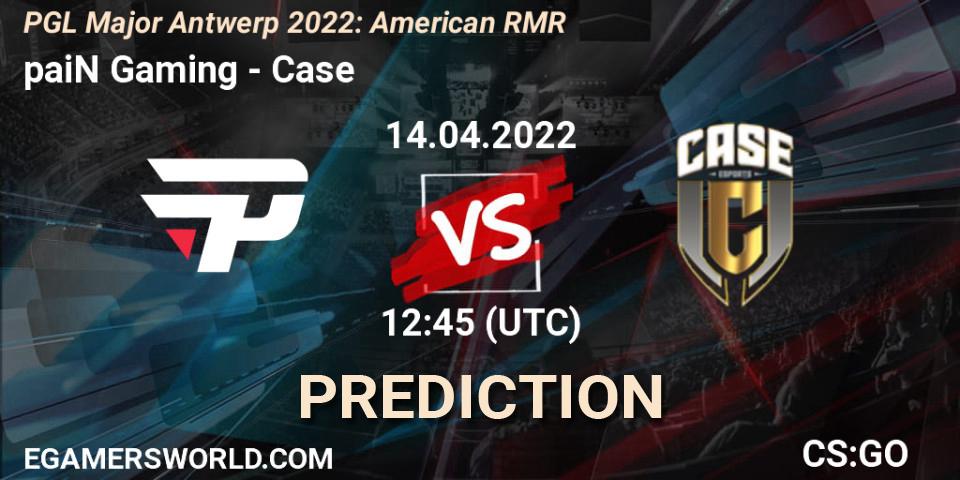 paiN Gaming - Case: прогноз. 14.04.2022 at 11:30, Counter-Strike (CS2), PGL Major Antwerp 2022: American RMR