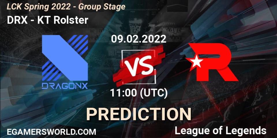 DRX - KT Rolster: прогноз. 09.02.2022 at 11:30, LoL, LCK Spring 2022 - Group Stage