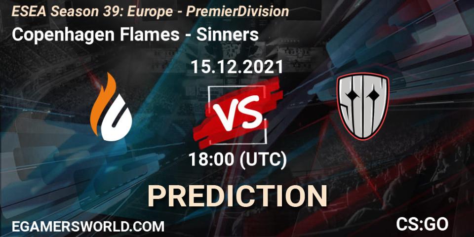 Copenhagen Flames - Sinners: прогноз. 15.12.21, CS2 (CS:GO), ESEA Season 39: Europe - Premier Division