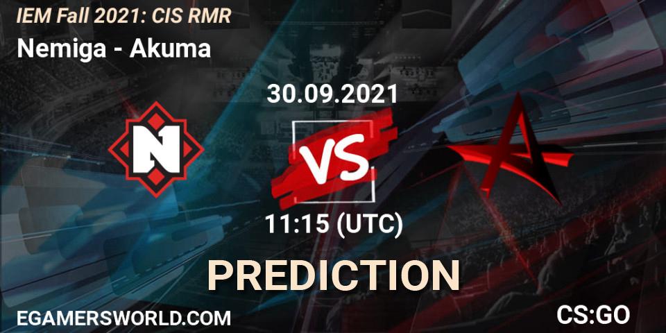 Nemiga - Akuma: прогноз. 30.09.2021 at 11:20, Counter-Strike (CS2), IEM Fall 2021: CIS RMR