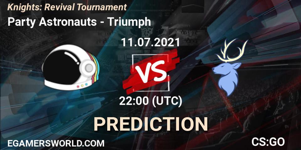 Party Astronauts - Triumph: прогноз. 11.07.2021 at 22:00, Counter-Strike (CS2), Knights: Revival Tournament