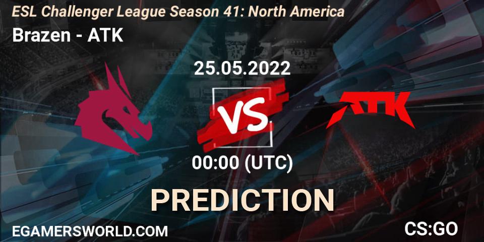 Brazen - ATK: прогноз. 25.05.2022 at 00:00, Counter-Strike (CS2), ESL Challenger League Season 41: North America