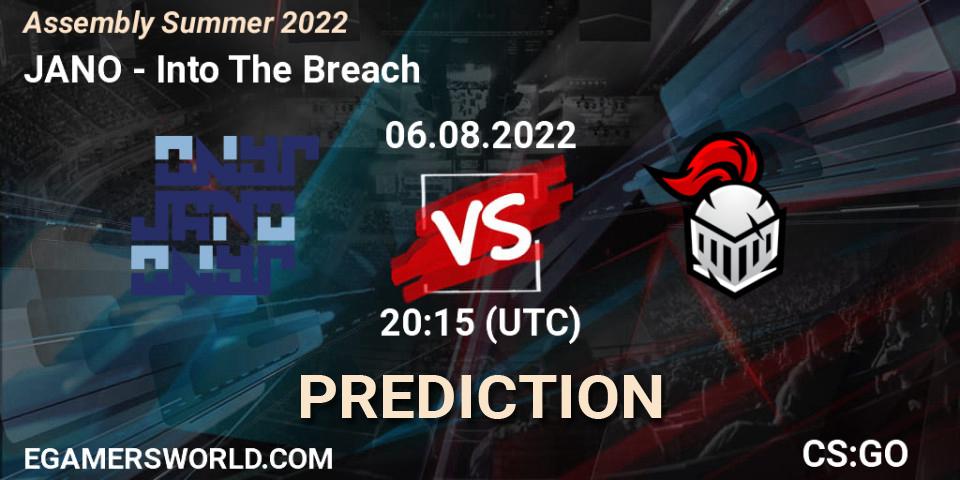 JANO - Into The Breach: прогноз. 06.08.22, CS2 (CS:GO), Assembly Summer 2022