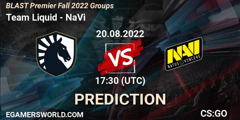 Team Liquid - NaVi: прогноз. 20.08.2022 at 17:45, Counter-Strike (CS2), BLAST Premier Fall 2022 Groups