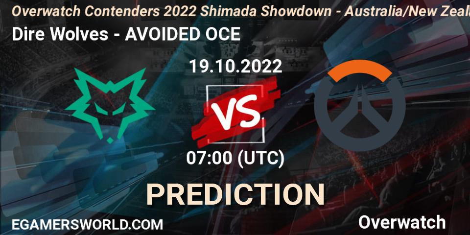 Dire Wolves - AVOIDED OCE: прогноз. 19.10.2022 at 07:00, Overwatch, Overwatch Contenders 2022 Shimada Showdown - Australia/New Zealand - October