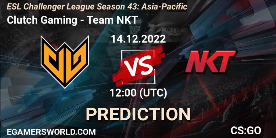 Clutch Gaming - Team NKT: прогноз. 14.12.2022 at 12:00, Counter-Strike (CS2), ESL Challenger League Season 43: Asia-Pacific