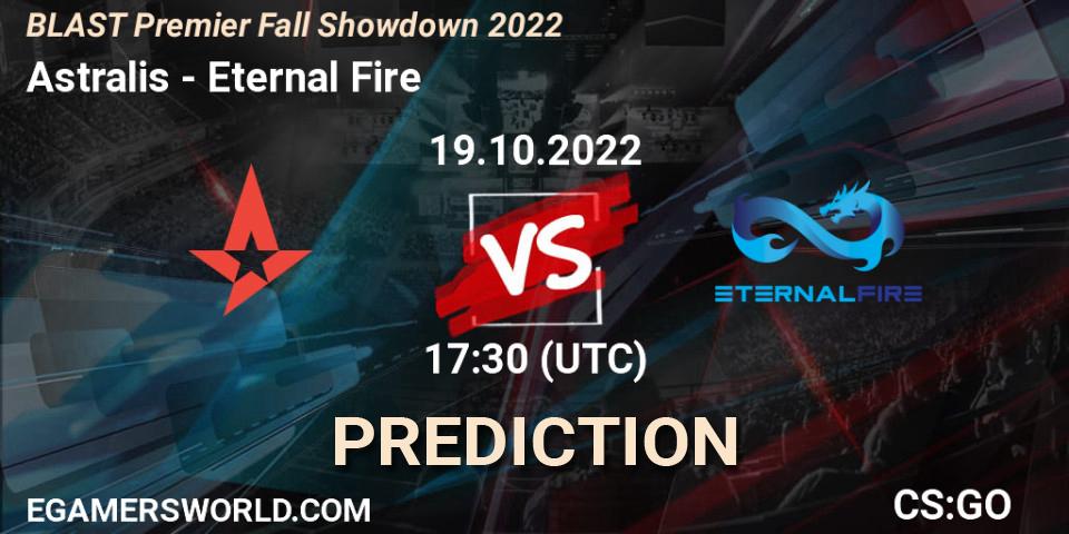 Astralis - Eternal Fire: прогноз. 19.10.2022 at 17:15, Counter-Strike (CS2), BLAST Premier Fall Showdown 2022 Europe