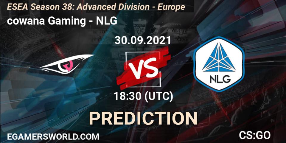 cowana Gaming - NLG: прогноз. 01.10.2021 at 17:00, Counter-Strike (CS2), ESEA Season 38: Advanced Division - Europe