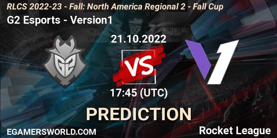 G2 Esports - Version1: прогноз. 21.10.2022 at 17:45, Rocket League, RLCS 2022-23 - Fall: North America Regional 2 - Fall Cup