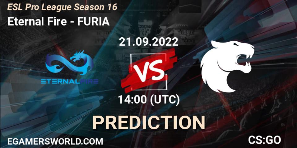 Eternal Fire - FURIA: прогноз. 21.09.2022 at 14:00, Counter-Strike (CS2), ESL Pro League Season 16