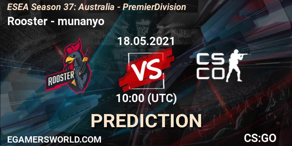 Rooster - munanyo: прогноз. 18.05.2021 at 10:00, Counter-Strike (CS2), ESEA Season 37: Australia - Premier Division