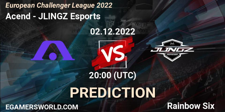 Acend - JLINGZ Esports: прогноз. 02.12.22, Rainbow Six, European Challenger League 2022