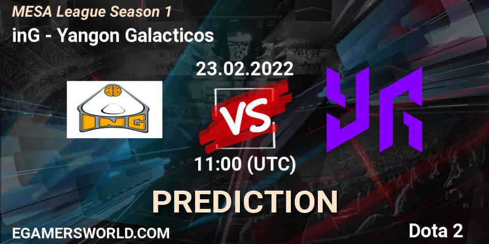 inG - Yangon Galacticos: прогноз. 23.02.2022 at 11:13, Dota 2, MESA League Season 1