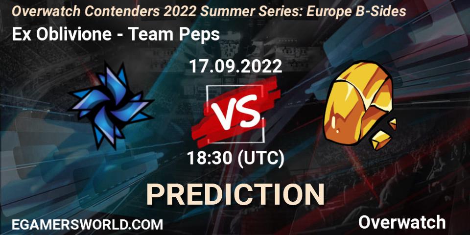 Ex Oblivione - Team Peps: прогноз. 17.09.2022 at 17:40, Overwatch, Overwatch Contenders 2022 Summer Series: Europe B-Sides