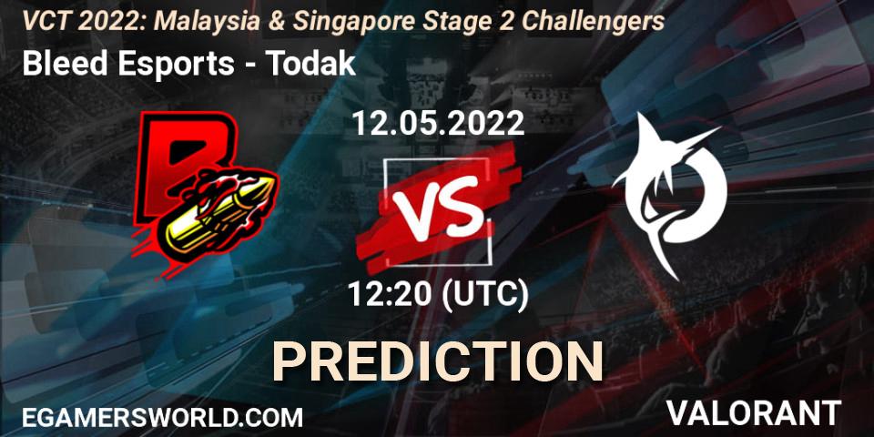 Bleed Esports - Todak: прогноз. 12.05.2022 at 12:20, VALORANT, VCT 2022: Malaysia & Singapore Stage 2 Challengers