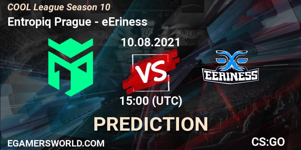 Entropiq Prague - eEriness: прогноз. 10.08.2021 at 15:00, Counter-Strike (CS2), COOL League Season 10