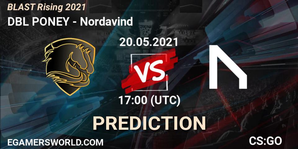 DBL PONEY - Nordavind: прогноз. 20.05.2021 at 17:00, Counter-Strike (CS2), BLAST Rising 2021