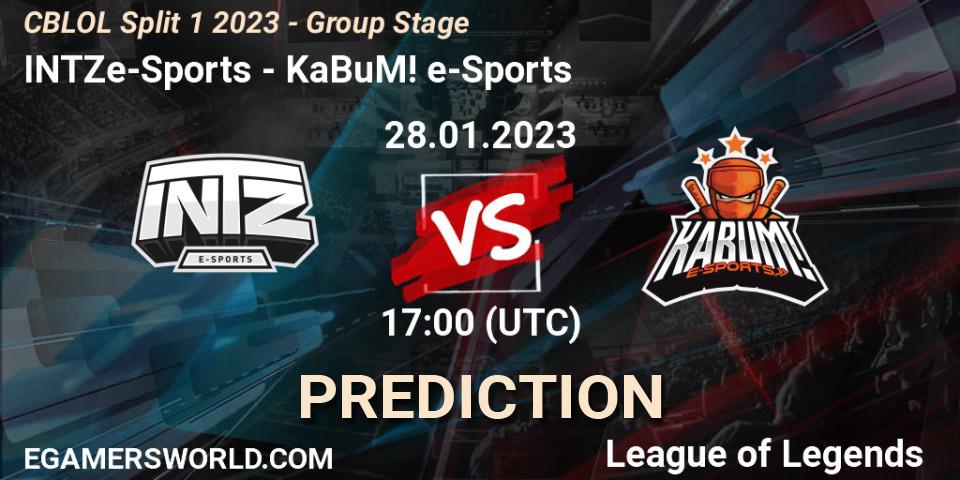 INTZ e-Sports - KaBuM! e-Sports: прогноз. 28.01.23, LoL, CBLOL Split 1 2023 - Group Stage