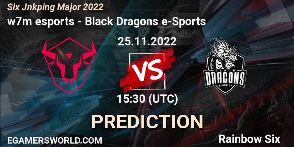 w7m esports - Black Dragons e-Sports: прогноз. 25.11.2022 at 09:30, Rainbow Six, Six Jönköping Major 2022