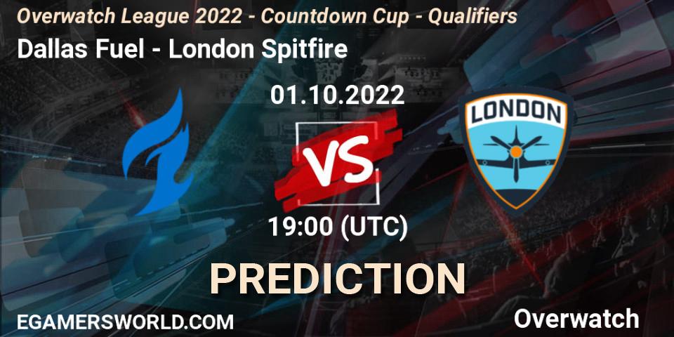 Dallas Fuel - London Spitfire: прогноз. 01.10.22, Overwatch, Overwatch League 2022 - Countdown Cup - Qualifiers