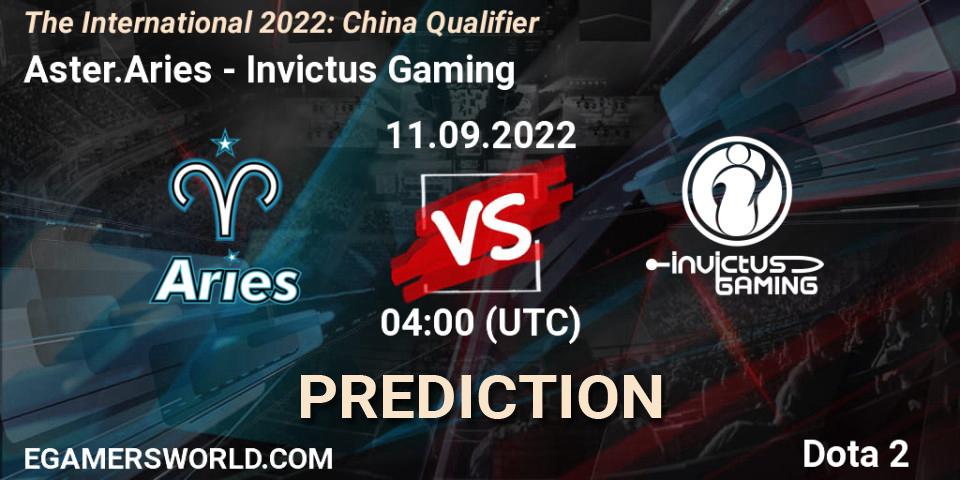 Aster.Aries - Invictus Gaming: прогноз. 11.09.22, Dota 2, The International 2022: China Qualifier