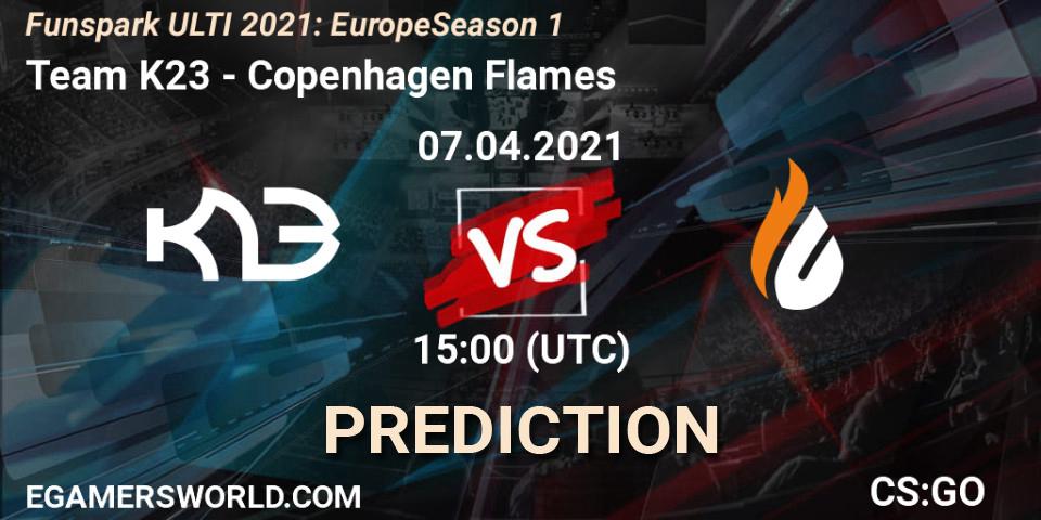 Team K23 - Copenhagen Flames: прогноз. 07.04.2021 at 15:00, Counter-Strike (CS2), Funspark ULTI 2021: Europe Season 1