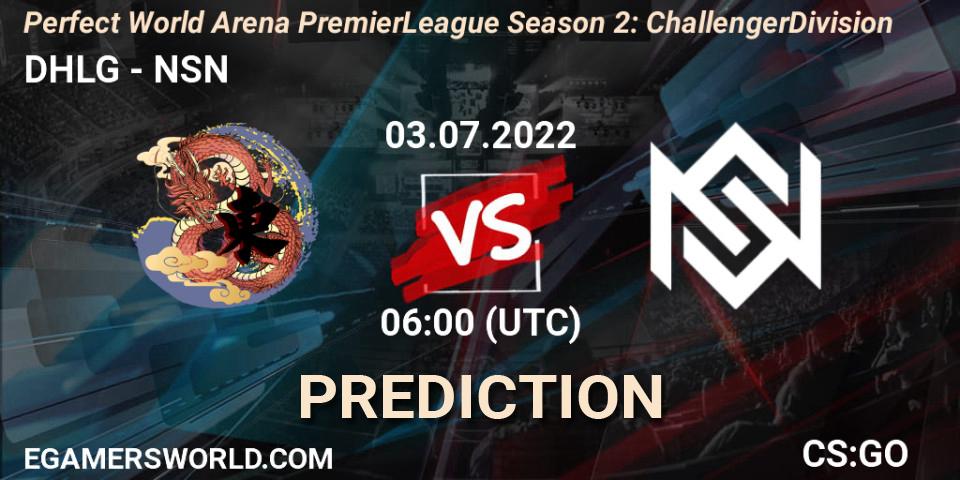 DHLG - NSN: прогноз. 03.07.2022 at 06:00, Counter-Strike (CS2), Perfect World Arena Premier League Season 2: Challenger Division