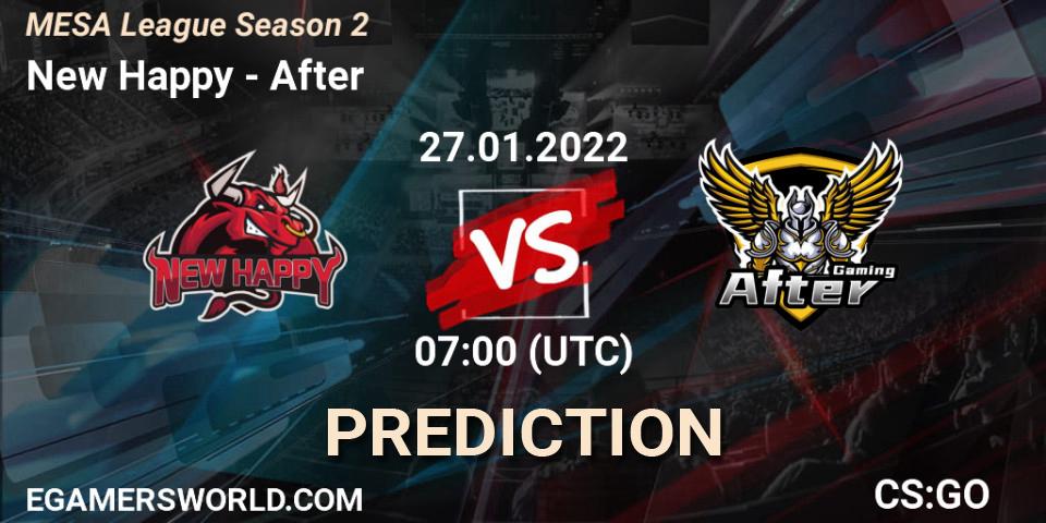 New Happy - After: прогноз. 27.01.2022 at 07:00, Counter-Strike (CS2), MESA League Season 2