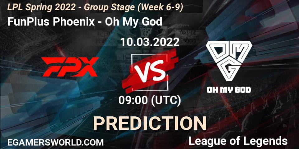 FunPlus Phoenix - Oh My God: прогноз. 23.03.2022 at 11:00, LoL, LPL Spring 2022 - Group Stage (Week 6-9)