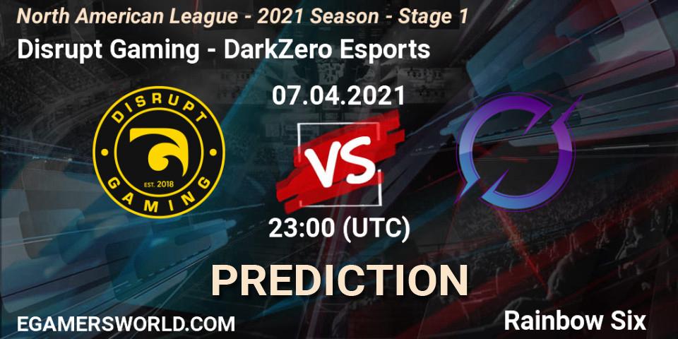 Disrupt Gaming - DarkZero Esports: прогноз. 07.04.2021 at 23:00, Rainbow Six, North American League - 2021 Season - Stage 1