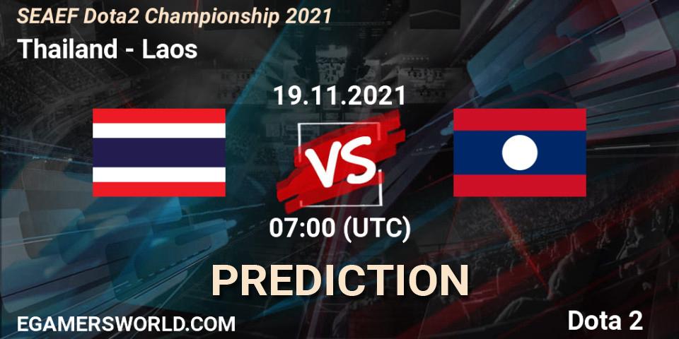 Thailand - Laos: прогноз. 19.11.2021 at 07:01, Dota 2, SEAEF Dota2 Championship 2021