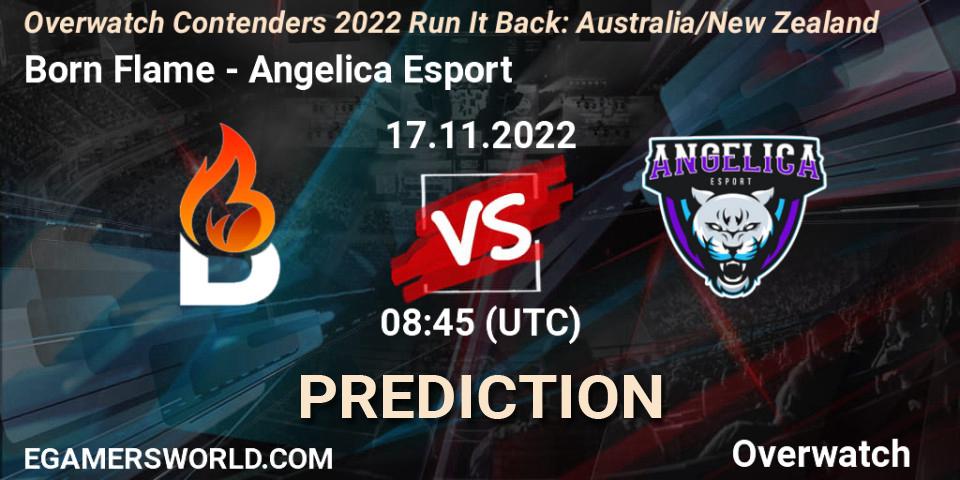 Born Flame - Angelica Esport: прогноз. 17.11.2022 at 08:45, Overwatch, Overwatch Contenders 2022 - Australia/New Zealand - November