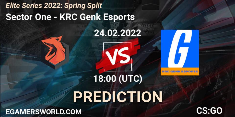 Sector One - KRC Genk Esports: прогноз. 24.02.2022 at 18:00, Counter-Strike (CS2), Elite Series 2022: Spring Split