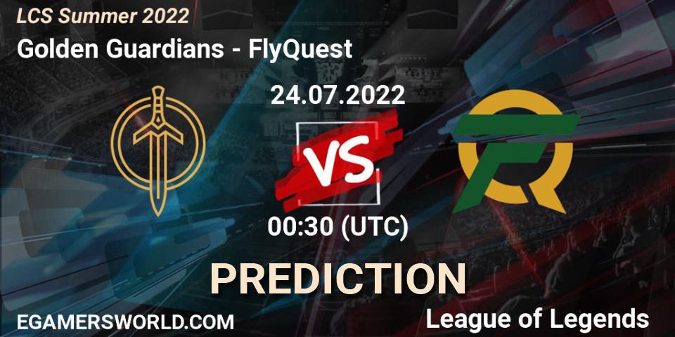 Golden Guardians - FlyQuest: прогноз. 24.07.2022 at 00:30, LoL, LCS Summer 2022