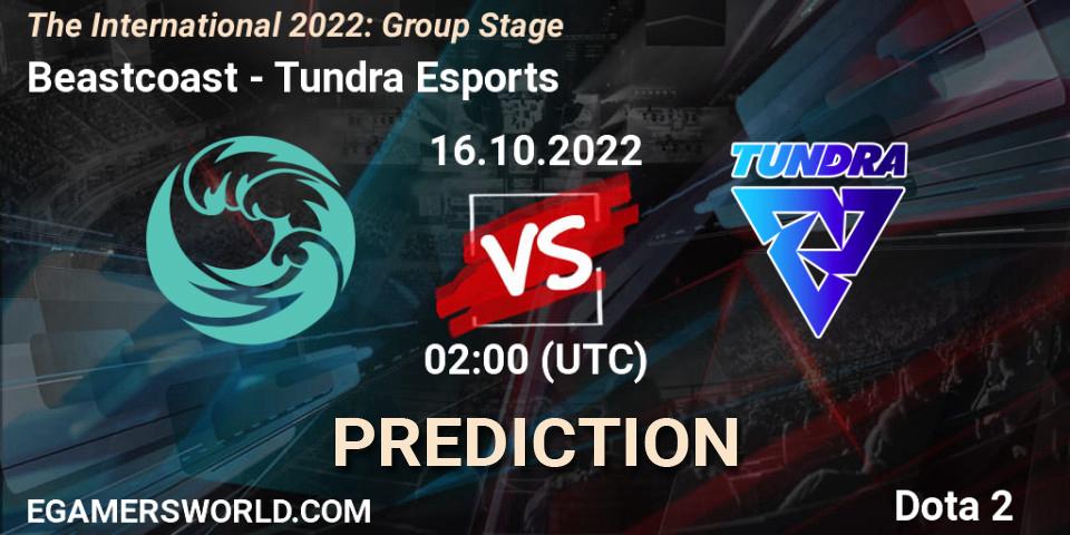 Beastcoast - Tundra Esports: прогноз. 16.10.2022 at 02:02, Dota 2, The International 2022: Group Stage