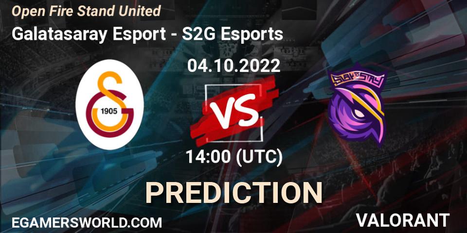 Galatasaray Esport - S2G Esports: прогноз. 04.10.2022 at 14:00, VALORANT, Open Fire Stand United