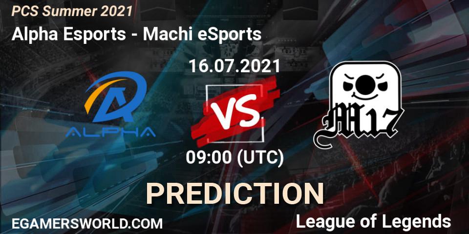Alpha Esports - Machi eSports: прогноз. 16.07.2021 at 09:00, LoL, PCS Summer 2021