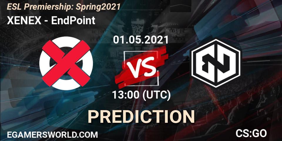 XENEX - EndPoint: прогноз. 01.05.2021 at 13:00, Counter-Strike (CS2), ESL Premiership: Spring 2021