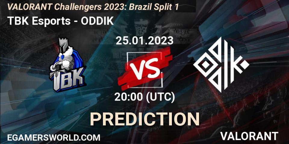 TBK Esports - ODDIK: прогноз. 25.01.2023 at 20:00, VALORANT, VALORANT Challengers 2023: Brazil Split 1