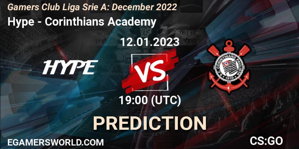 Hype - Corinthians Academy: прогноз. 12.01.23, CS2 (CS:GO), Gamers Club Liga Série A: December 2022