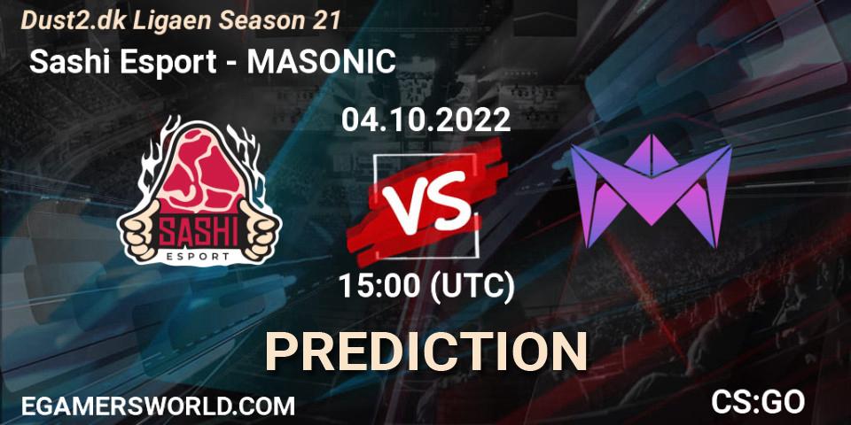  Sashi Esport - MASONIC: прогноз. 04.10.2022 at 16:00, Counter-Strike (CS2), Dust2.dk Ligaen Season 21