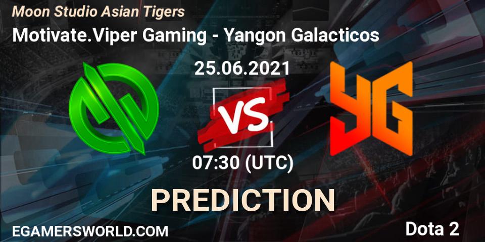 Motivate.Viper Gaming - Yangon Galacticos: прогноз. 25.06.2021 at 07:33, Dota 2, Moon Studio Asian Tigers