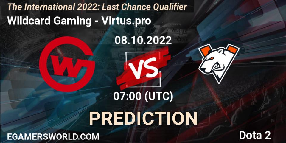 Wildcard Gaming - Virtus.pro: прогноз. 08.10.22, Dota 2, The International 2022: Last Chance Qualifier